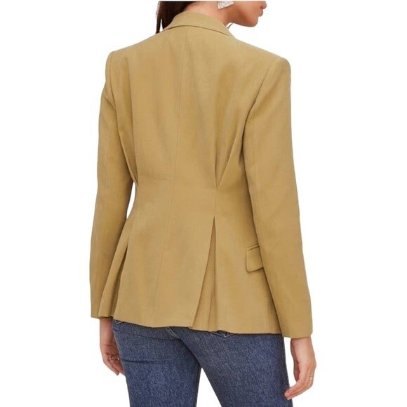 NWOT ASTR The Label | Fitted Pleat Blazer Vintage Gold S - Picture 2 of 7